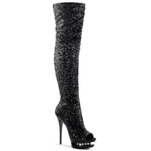 Load image into Gallery viewer, Tacones Pleaser BLONDIE-R-3011 Negro Sequins
