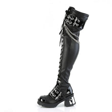 Cargar imagen en el visor de la galería, Botas (Over the Knee) Demonia BRATTY-304 Negro Stretch Piel vegana
