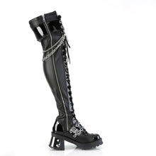 Cargar imagen en el visor de la galería, Botas (Over the Knee) Demonia BRATTY-304 Negro Stretch Piel vegana
