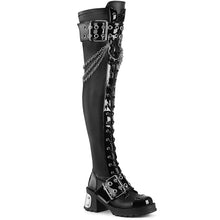 Cargar imagen en el visor de la galería, Botas (Over the Knee) Demonia BRATTY-304 Negro Stretch Piel vegana
