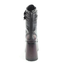 Carregar imagem no visualizador da galeria, Botas Demonia CAMEL-250 - Pele vegan preto-bordô com efeito desgastado
