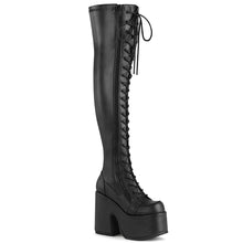 Carregar imagem no visualizador da galeria, Botas (Over the Knee) Demonia CAMEL-300 Negro Str Piel vegana
