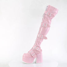 Carregar imagem no visualizador da galeria, Botas (Over the Knee) Demonia CAMEL-305 B. Rosa Stretch Hologram
