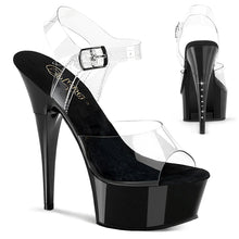 Cargar imagen en el visor de la galería, Tacones Pleaser CAPTIVA-608 Transparente Negro
