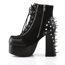 Cargar imagen en el visor de la galería, Botines Demonia CHARADE-100 Negro Piel vegana-Suede
