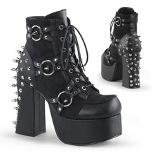 Cargar imagen en el visor de la galería, Botines Demonia CHARADE-100 Negro Piel vegana-Suede
