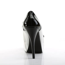Cargar imagen en el visor de la galería, Botas Pleaser Pink Label CHLOE-11 Negro Blanco Charol

