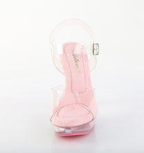 Cargar imagen en el visor de la galería, Tacones Fabulicious COCKTAIL-508 - Transparente y rosa / Rosa translúcido
