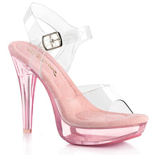 Cargar imagen en el visor de la galería, Tacones Fabulicious COCKTAIL-508 - Transparente y rosa / Rosa translúcido
