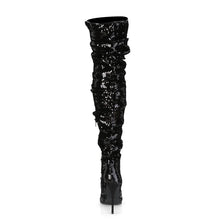 Cargar imagen en el visor de la galería, Tacones Pleaser COURTLY-3011 Negro Sequins
