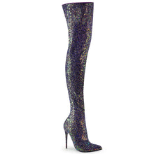 Cargar imagen en el visor de la galería, Tacones Pleaser COURTLY-3015 Negro Purpurina
