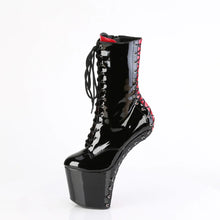 Cargar imagen en el visor de la galería, Tacones Pleaser CRAZE-1040FH Negro Rojo Charol
