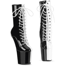 Load image into Gallery viewer, Tacones Pleaser CRAZE-1040TT Negro Blanco Charol
