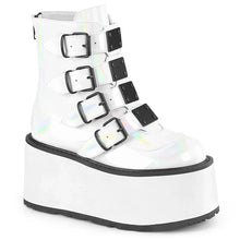 Cargar imagen en el visor de la galería, Botines Demonia DAMNED-105 Blanco Holo Pat
