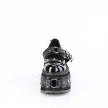 Load image into Gallery viewer, Zapatos con plataforma Demonia DAMNED-20 Negro Pat-Piel vegana
