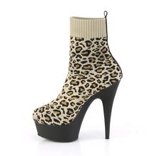 Load image into Gallery viewer, Tacones Pleaser DELIGHT-1002LP Tan Str. Leopard
