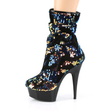 Cargar imagen en el visor de la galería, Tacones Pleaser DELIGHT-1004 Azul Iridescent Sequins
