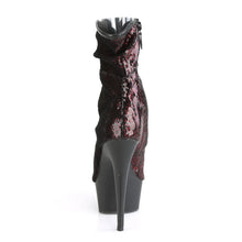 Load image into Gallery viewer, Tacones Pleaser DELIGHT-1008SQ Burdeos Sequins Negro
