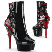Carregar imagem no visualizador da galeria, Tacones Pleaser DELIGHT-1012 Negro Rojo Charol
