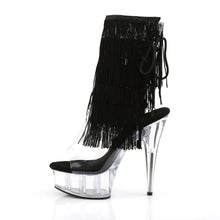 Load image into Gallery viewer, Tacones Pleaser DELIGHT-1017TF Transparente Negro
