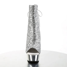 Cargar imagen en el visor de la galería, Tacones Pleaser DELIGHT-1018G Plata Gltr Cromo
