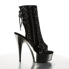 Cargar imagen en el visor de la galería, Tacones Pleaser DELIGHT-1018RS Negro Velvet Pewter
