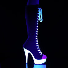 Carregar imagem no visualizador da galeria, Tacones Pleaser DELIGHT-2000SK-02 Negro Canvas White
