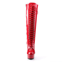 Cargar imagen en el visor de la galería, Tacones Pleaser DELIGHT-2023 Rojo Str Charol
