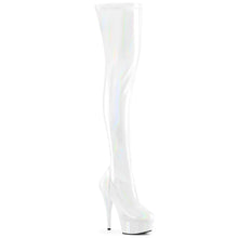 Load image into Gallery viewer, Tacones Pleaser DELIGHT-3000HWR Blanco Hologram Charol
