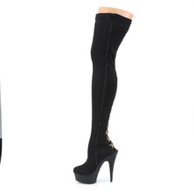 Cargar imagen en el visor de la galería, Tacones Pleaser DELIGHT-3003 Negro Lycra Mate
