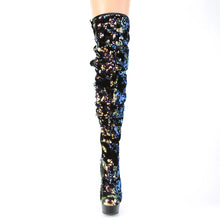 Load image into Gallery viewer, Tacones Pleaser DELIGHT-3004 Azul Iridescent Sequins
