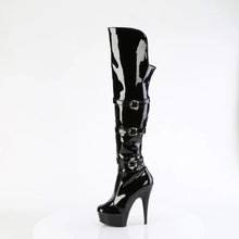 Cargar imagen en el visor de la galería, Tacones Pleaser DELIGHT-3018 Negro Str. Charol
