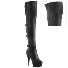 Carregar imagem no visualizador da galeria, Tacones Pleaser DELIGHT-3018 Negro Str. Piel
