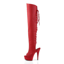 Load image into Gallery viewer, Tacones Pleaser DELIGHT-3019 Rojo Piel Sintética
