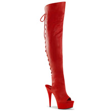 Load image into Gallery viewer, Tacones Pleaser DELIGHT-3019 Rojo Piel Sintética
