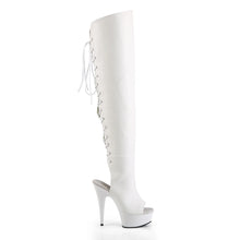 Load image into Gallery viewer, Tacones Pleaser DELIGHT-3019 Blanco Piel Sintética
