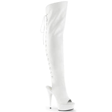 Load image into Gallery viewer, Tacones Pleaser DELIGHT-3019 Blanco Piel Sintética
