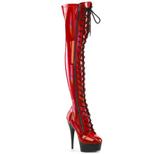 Load image into Gallery viewer, Tacones Pleaser DELIGHT-3029 Rojo Str Hologram
