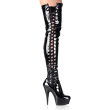 Cargar imagen en el visor de la galería, Tacones Pleaser DELIGHT-3050 Negro Str Charol
