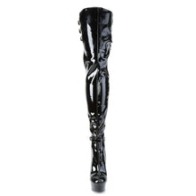 Cargar imagen en el visor de la galería, Tacones Pleaser DELIGHT-3055 Negro Stretch Charol
