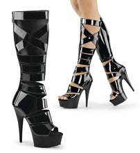 Load image into Gallery viewer, Tacones Pleaser DELIGHT-600-49 Negro Str Charol
