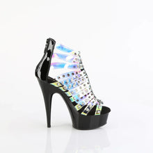 Cargar imagen en el visor de la galería, Tacones Pleaser DELIGHT-600-9 Holo Negro Charol
