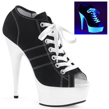 Load image into Gallery viewer, Tacones Pleaser DELIGHT-600SK-01 Negro Canvas Neon

