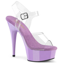 Cargar imagen en el visor de la galería, Tacones Pleaser DELIGHT-608 Transparente Lavanda
