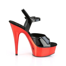Load image into Gallery viewer, Tacones Pleaser DELIGHT-609 Negro Charol Rojo
