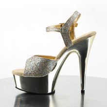 Cargar imagen en el visor de la galería, Tacones Pleaser DELIGHT-609G Dorado Gltr Cromo
