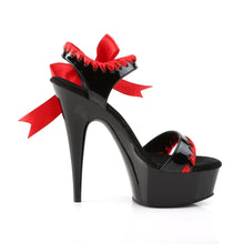 Cargar imagen en el visor de la galería, Tacones Pleaser DELIGHT-615 Negro Rojo
