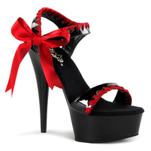 Cargar imagen en el visor de la galería, Tacones Pleaser DELIGHT-615 Negro Rojo
