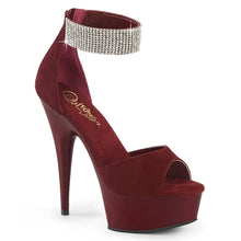 Load image into Gallery viewer, Tacones Pleaser DELIGHT-625 Burdeos Faux Suede
