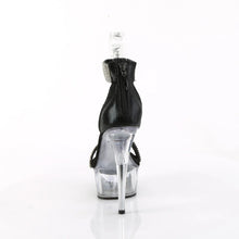 Load image into Gallery viewer, Tacones Pleaser DELIGHT-641 Negro Shimmery Fabric
